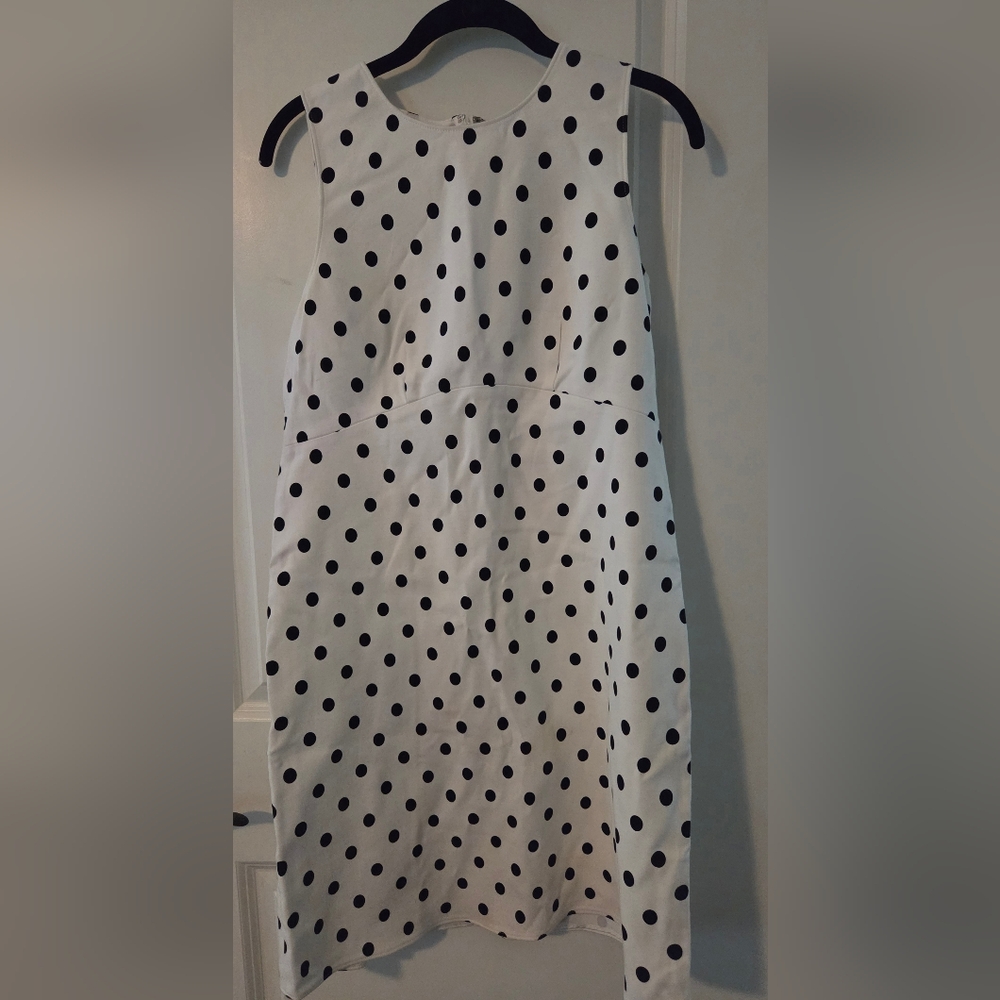 Polka Dot Midi Skirt - Black & White
